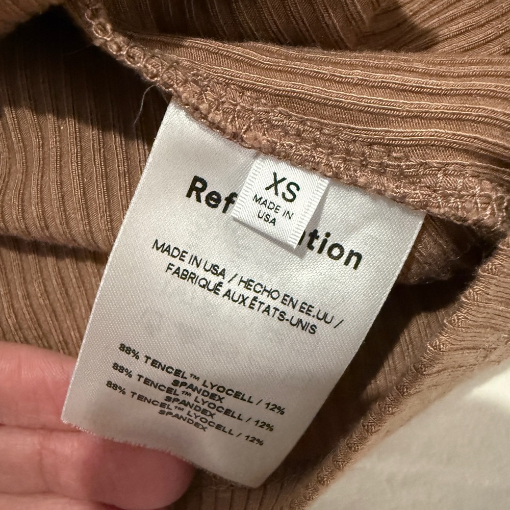 Reformation Ribbed Tan Tank Top - Picture 4 of 4